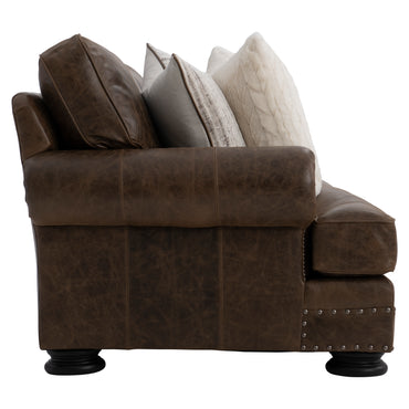 Foster Leather Sofa Brown