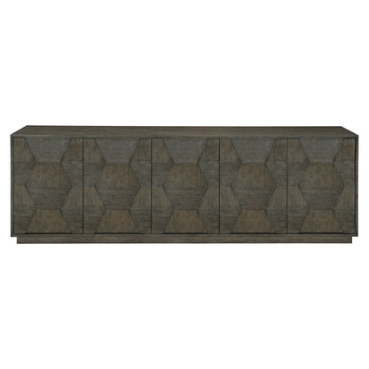 Linea Entertainment Console in Cerused Charcoal Finish