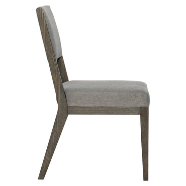 Linea Side Chair in Cerused Charcoal Finish