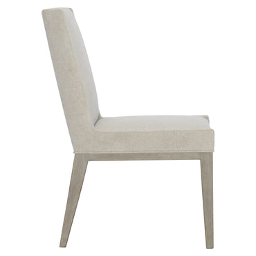 Linea Side Chair in Cerused Greige Finish