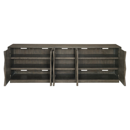 Linea Entertainment Console in Cerused Charcoal Finish