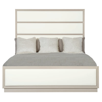 Axiom King Panel Bed with Inset Upholstered Panels