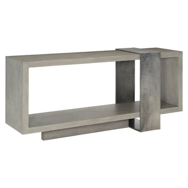 Linea Console Table in Cerused Greige Finish